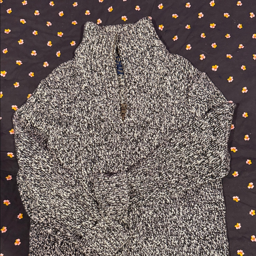 Black and White Knit Sweater